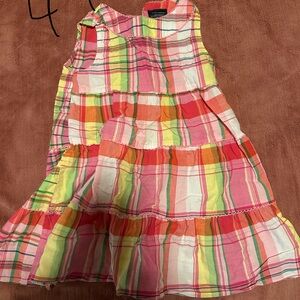 Colorful Plaid Kids Dress